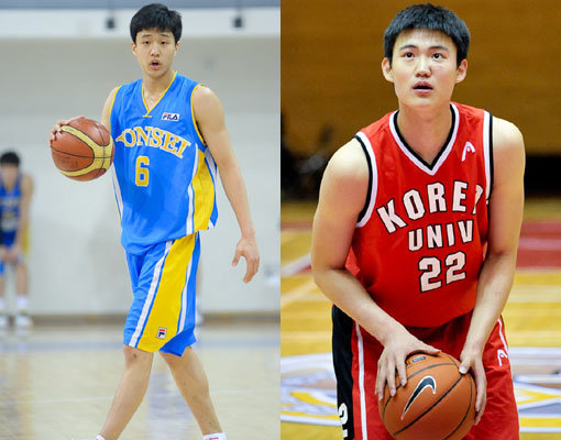 허웅(왼쪽)과 이동엽. 사진제공｜대학농구연맹
