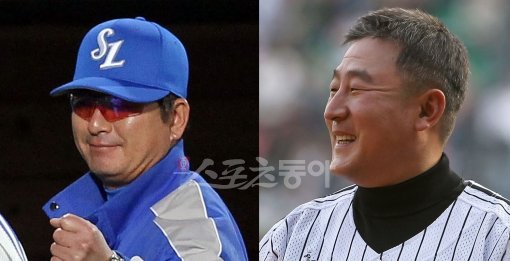 류중일 삼성 감독(왼쪽)-김기태 LG 감독. 스포츠동아DB