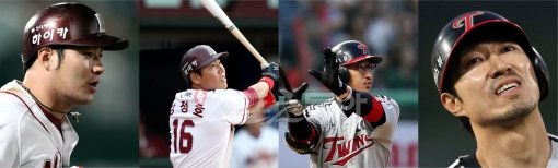 (왼쪽에서부터)박병호-강정호-박용택-정성훈. 스포츠동아DB