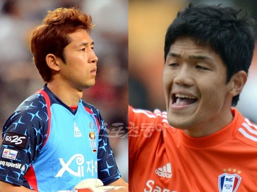 김용대(왼쪽)-정성룡. 스포츠동아DB