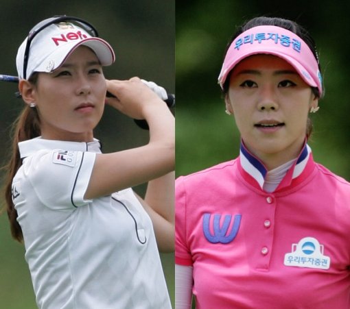 김자영(왼쪽)-정혜진. 사진제공｜KLPGA