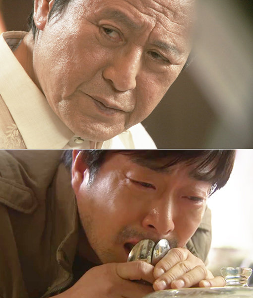 안방극장에서 ‘반전 드라마’를 연출한 SBS ‘추적자’. 권력의 제왕을 연기한 박근형(위 사진)과 정의를 위해 목숨을 건 손현주(아래 사진)는 탄탄한 이야기를 이끈 주역이다. 사진제공|SBS