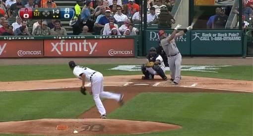 시즌 17호 홈런을 때려내고 있는 앨버트 푸홀스. 사진=해당 경기 캡처