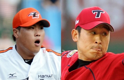 류현진(왼쪽)-윤석민. 스포츠동아DB