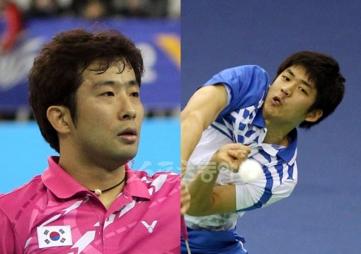 정재성(왼쪽)-이용대. 스포츠동아DB