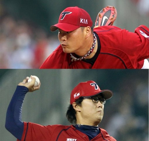 김진우(상)-한기주. 사진제공|스포츠코리아