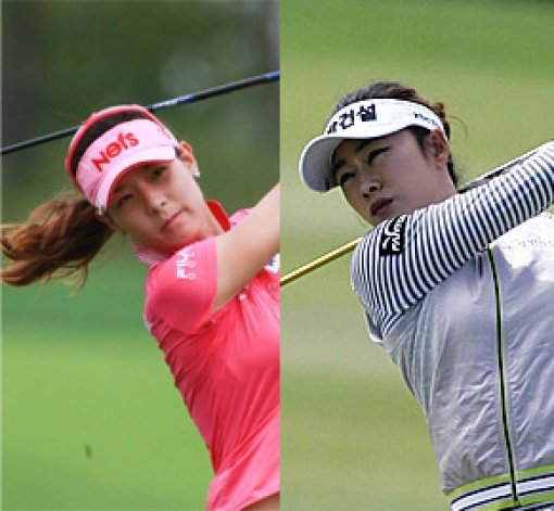 김자영(왼쪽)-문현희. 사진제공|KLPGA