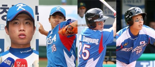 (왼쪽에서부터)윤형배-장현식-윤대영-유영준. 사진제공｜스포츠코리아