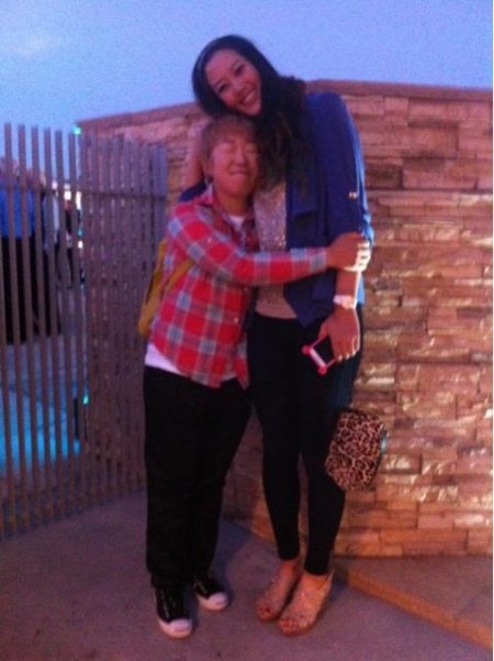 신지애(왼쪽)와 미셸 위.