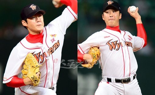 SK 와이번스 박희수-정우람. 스포츠동아DB