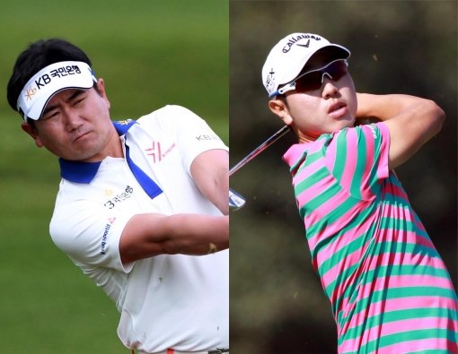 양용은(왼쪽)-배상문. 사진제공|KGT