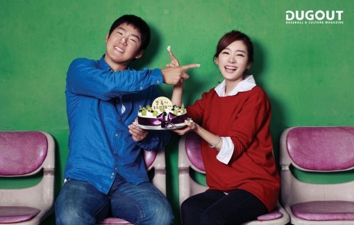 박희수(왼쪽)와 공서영 아나운서.