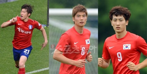 (왼쪽에서부터)QPR 박지성-스완지시티 기성용-선덜랜드 지동원. 스포츠동아DB