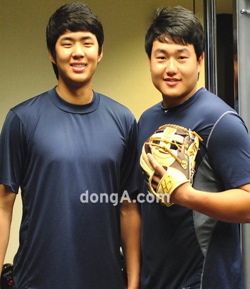 김선기(왼쪽)와 최지만. 동아닷컴DB