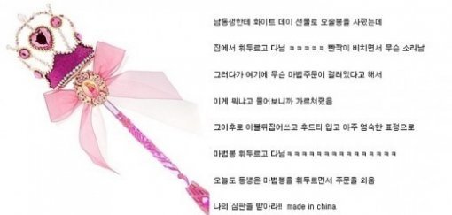 ‘동생의 무서운 주문’. 사진 | 온라인 게시판