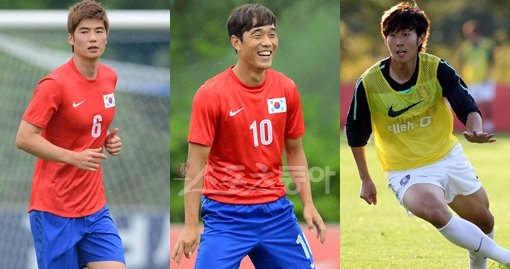 오는 4일 명문 팀과의 대결을 앞둔 기성용-박주영-손흥민. 스포츠동아DB