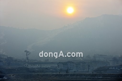 북한 만포시 전경