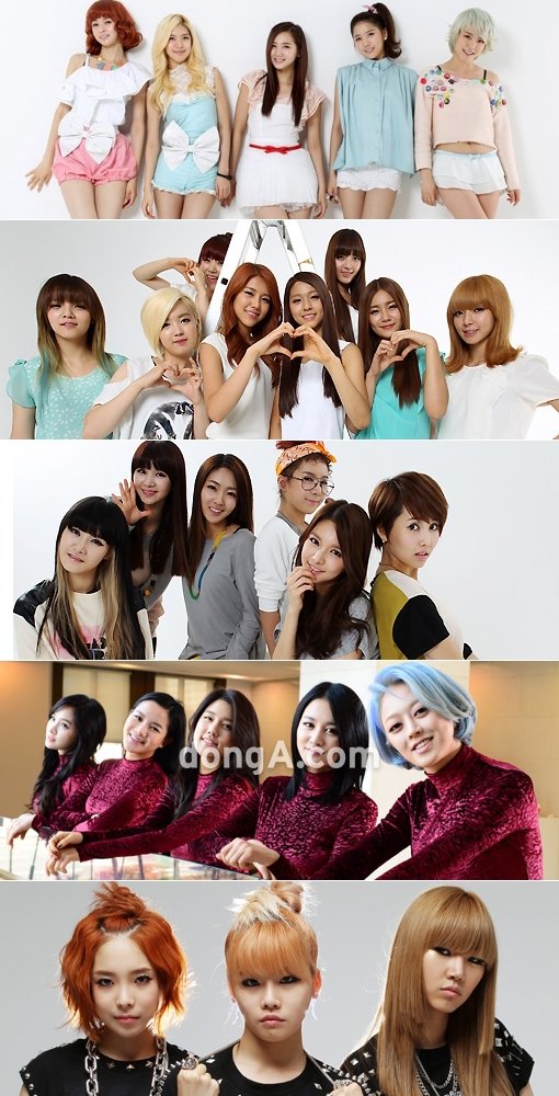 2012 신인 걸그룹. 동아닷컴DB.