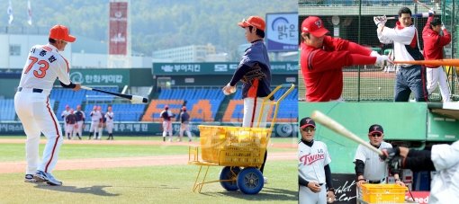 토미 라소다 전 LA 다저스 감독은 “1년 중 가장 슬픈 날은 야구시즌이 끝나는 날”이라고 했다. 그것이 오프시즌의 고된 일면을 대변하는 말은 아닐까. 각 구단은 다음 시즌을 준비하느라 바쁜 걸음을 옮기고 있다. 특히 올 시즌 4강 진출에 실패한 한화(왼쪽), KIA(오른쪽 상), LG(오른쪽 하)의 겨울은 더 뜨겁다. 스포츠동아DB