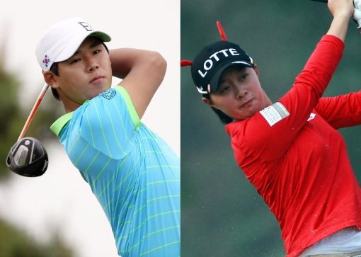 김시우(왼쪽)-김효주. 사진제공|KGT, KLPGA