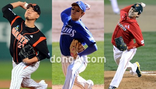 롯데 자이언츠 송승준-삼성 라이온즈 배영수-SK 와이번스 윤ㅎ. 스포츠동아DB
