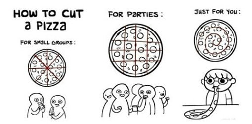 ‘피자 자르는 기발한 방법’