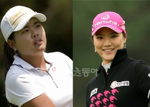 박인비(왼쪽)-유소연. 스포츠동아DB