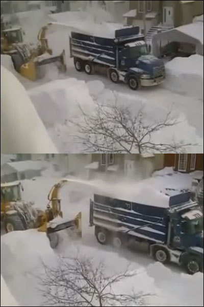 ‘캐나다 눈 치우는 방법’ 화제