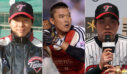 현재윤·윤요섭·조윤준(왼쪽부터). 사진｜LG 트윈스·스포츠동아DB