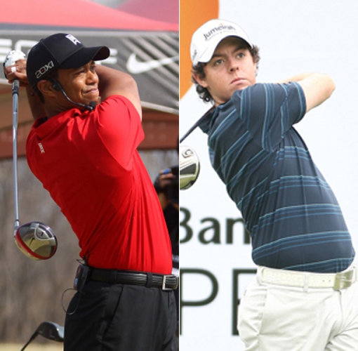 타이거 우즈·로리 매킬로이(왼쪽부터). 사진｜스포츠동아DB·코오롱 한국오픈 대회
