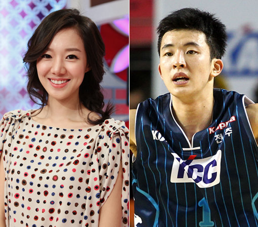 5월11일 서울시내 한 호텔에서 5년간 가꿔온 사랑의 결실을 맺는 박가원(왼쪽)과 강병현. 사진제공｜Y-STAR·KBL