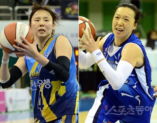 신한은행 최윤아·삼성생명 이미선. 스포츠동아DB