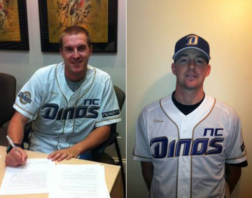 아담 윌크·찰리 쉬렉(왼쪽부터). 사진제공|NC 다이노스