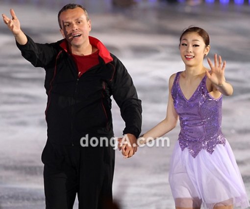 안무가 데이비드 윌슨·김연아. 동아닷컴DB