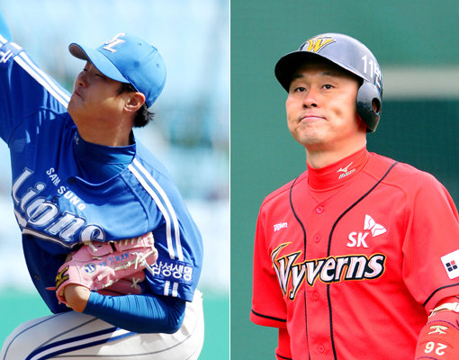 삼성 안지만·SK 박경완(왼쪽부터). 사진|스포츠코리아·스포츠동아DB