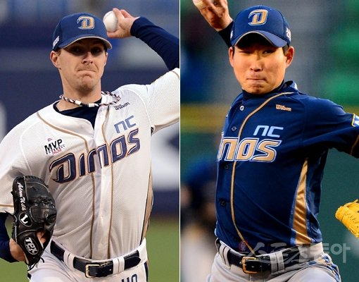 아담·이재학(왼쪽부터). 스포츠동아DB