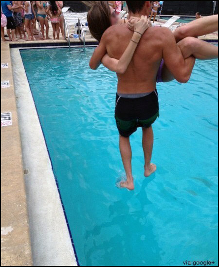 물위를 걷는 남친