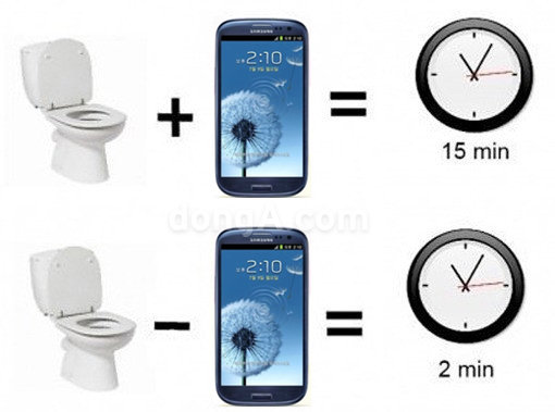 ‘화장실 스마트폰 유무 차이’