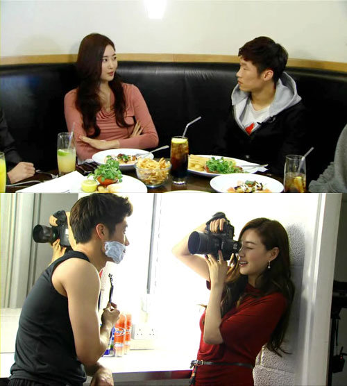 2011년 박지성 김사랑 광고 화보 촬영 현장. 사진 | CJ E&M