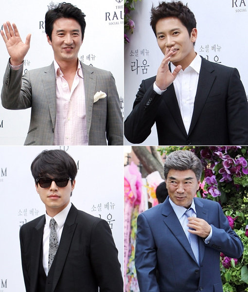 배우 정준호-지성-이덕화-이동욱(맨 위 왼쪽부터 시계방향으로). 사진제공|스포츠코리아