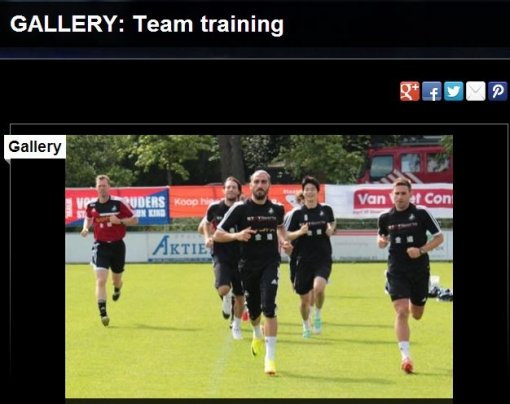 기성용 훈련 모습. 사진=스완지 시티 공식 트위터