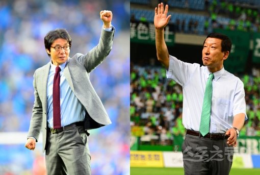 포항 황선홍 감독-전북 최강희 감독. 스포츠동아DB