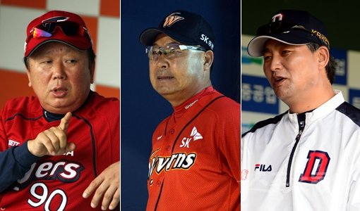 선동열 감독-이만수 감독-김진욱 감독. 스포츠동아DB