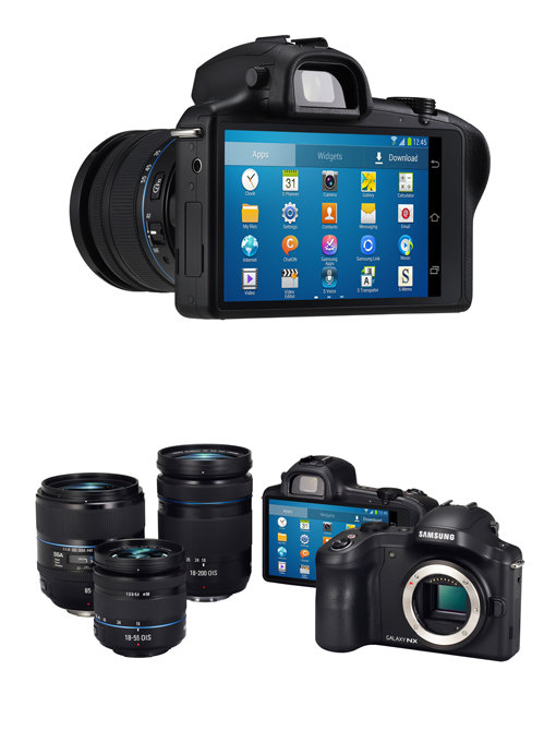 삼성전자는 29일 서초사옥 딜라이트에서 국내 미디어 데이를 갖고 세계 최초로 LTE와 안드로이드 OS(4.2, 젤리빈)가 탑재된 프리미엄 미러리스 교환렌즈 카메라 ‘갤럭시 NX’를 국내 시장에 출시했다. 사진제공｜삼성전자