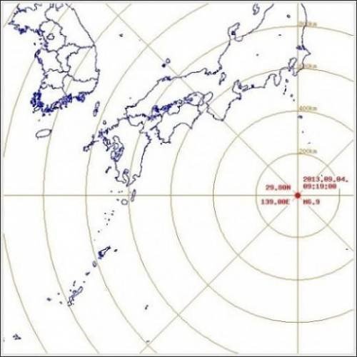 일본 규모 6.9 지진 발생. 사진=기상청.