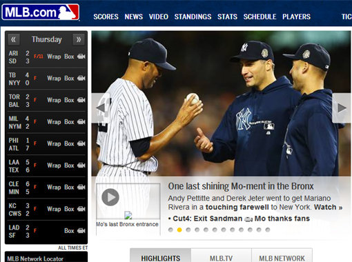 리베라 눈물. 사진=메이저리그 홈페이지 캡처.