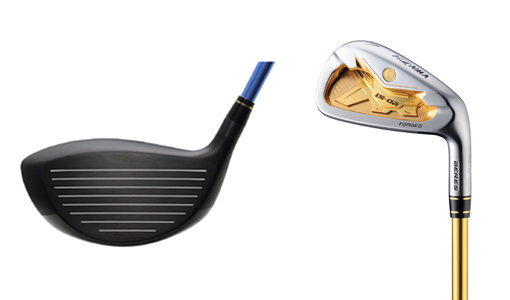 정확성이 떨어지는 초보골퍼들은 볼을 쉽게 띄울 수 있고 실수 완화성이 뛰어난 드라이버(샬로페이스 타입)와 아이언(캐비티 타입)을 선택하는 것이 유리하다(사진 왼쪽부터). 사진제공|혼마골프