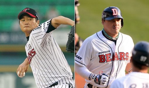역대 대형 FA(프리에이전트) 계약 선수의 성적을 살펴보면, 성공 사례는 야수 쪽에서 많이 나왔다. 대표적 경우가 두산 홍성흔(오른쪽 사진)이다. 반면 박명환(왼쪽 사진) 등 투수 FA 계약은 실패 사례가 많았다. 사진|동아닷컴DB·스포츠동아DB
