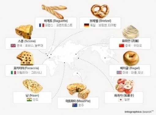 세계의 빵 종류. 사진=인터넷 커뮤니티