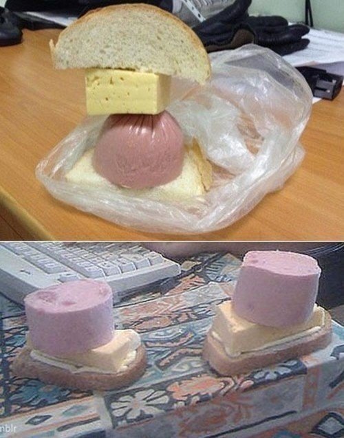 뭉텅이 샌드위치. 사진=온라인 커뮤니티.